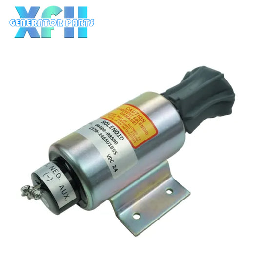 Diesel Generator Stop Solenoid Valve 2370-24ESU1B5S 24V Fuel Shutoff Solenoid For Mitsubishi S12R S16R SR Series Engine Genset - XFH generator parts