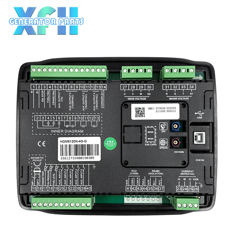 Original SmartGen HGM6120N-4G-G Diesel Remote Generator Controller AMF Cloud Control GPS