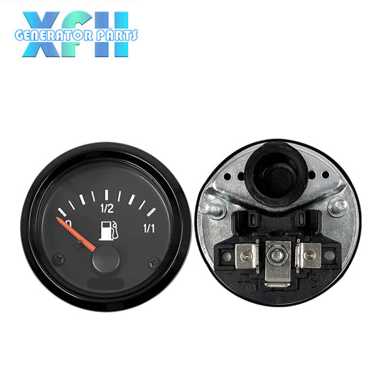 Diesel Generator Water Temperature Gauge Oil Pressure Gauge Battery Voltage Excavator Tractor Instrument 12V 24V Replacement for VDO