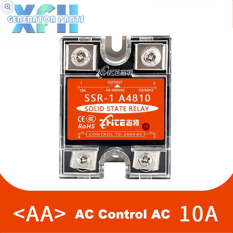 AC Control AC Relay SSR - 10AA SSR - 25AA SSR - 40AA SSR - 60AA 10A 25A 40A 60A Solid State Relay - XFH generator parts