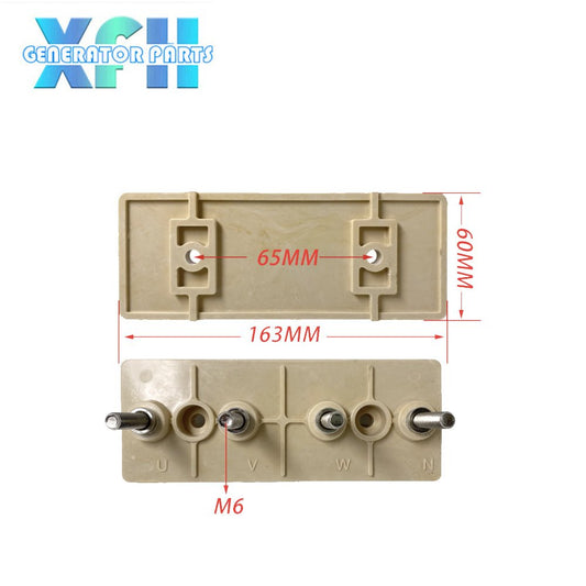 Brushless Generator Terminal Blocks Alternator Connectors 4 Terminals M10 M6 - XFH generator parts