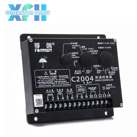 C2004 Original Fortrust Diesel Engine Controller C2004 Electronics Governor Speed Control Board 24V 1500r/min - XFH generator parts