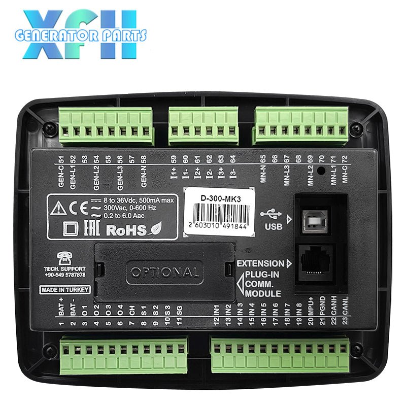 D300 MK3 Datakom Controller D - 300 - MK3 Panel Auto Start Control Module D - 300 MK3 for Diesel Generator - XFH generator parts