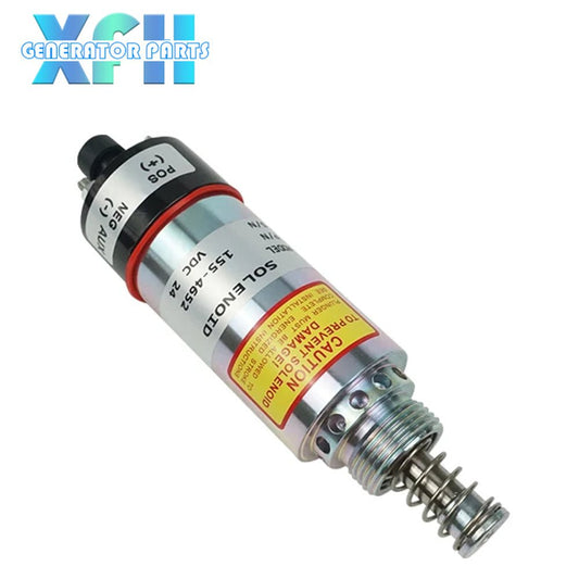 Excavator 155 - 4652 1554652 Engine Flameout Solenoid 24V Construction Machinery Parts Stop Solenoid Valve - XFH generator parts
