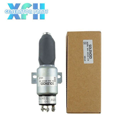 Excavator Part 1751 - 2467U1B1S5A SA - 3393 - 24 Fuel Shut Off Solenoid Engine Flameout Solenoid Valve 24V/12V - XFH generator parts