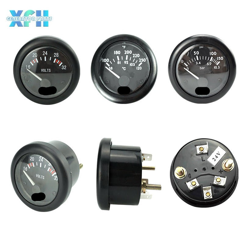 24V 52mm Electronic Water Temperature Coolant Temp Meter Gauge