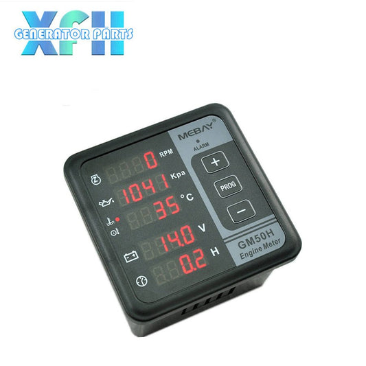 Mebay Engine Power Meter GM50H MKII Oil Pressure Temperature Speed RMP Voltage Meter - XFH generator parts