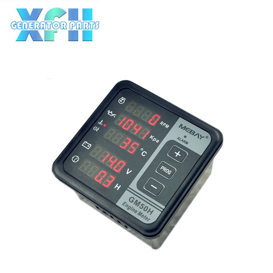 Mebay Engine Power Meter GM50H MKII Oil Pressure Temperature Speed RMP Voltage Meter - XFH generator parts