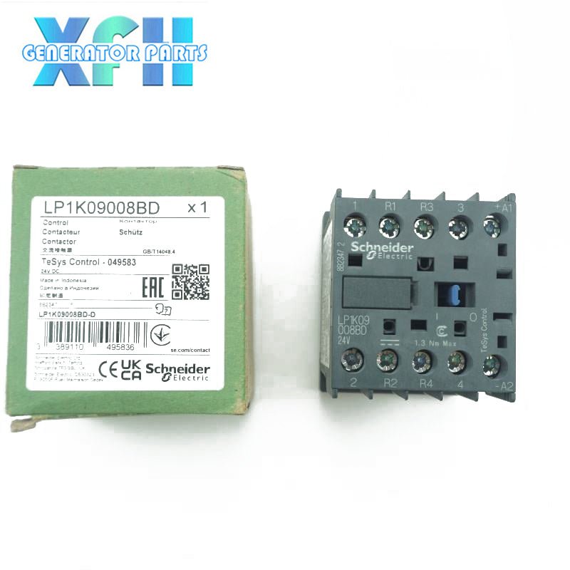 Original AC DC Contactor LP1K/LC1K06/09/1210/01/M7/BD 3 DC 24V LP1K09008BD for Schneider - XFH generator parts