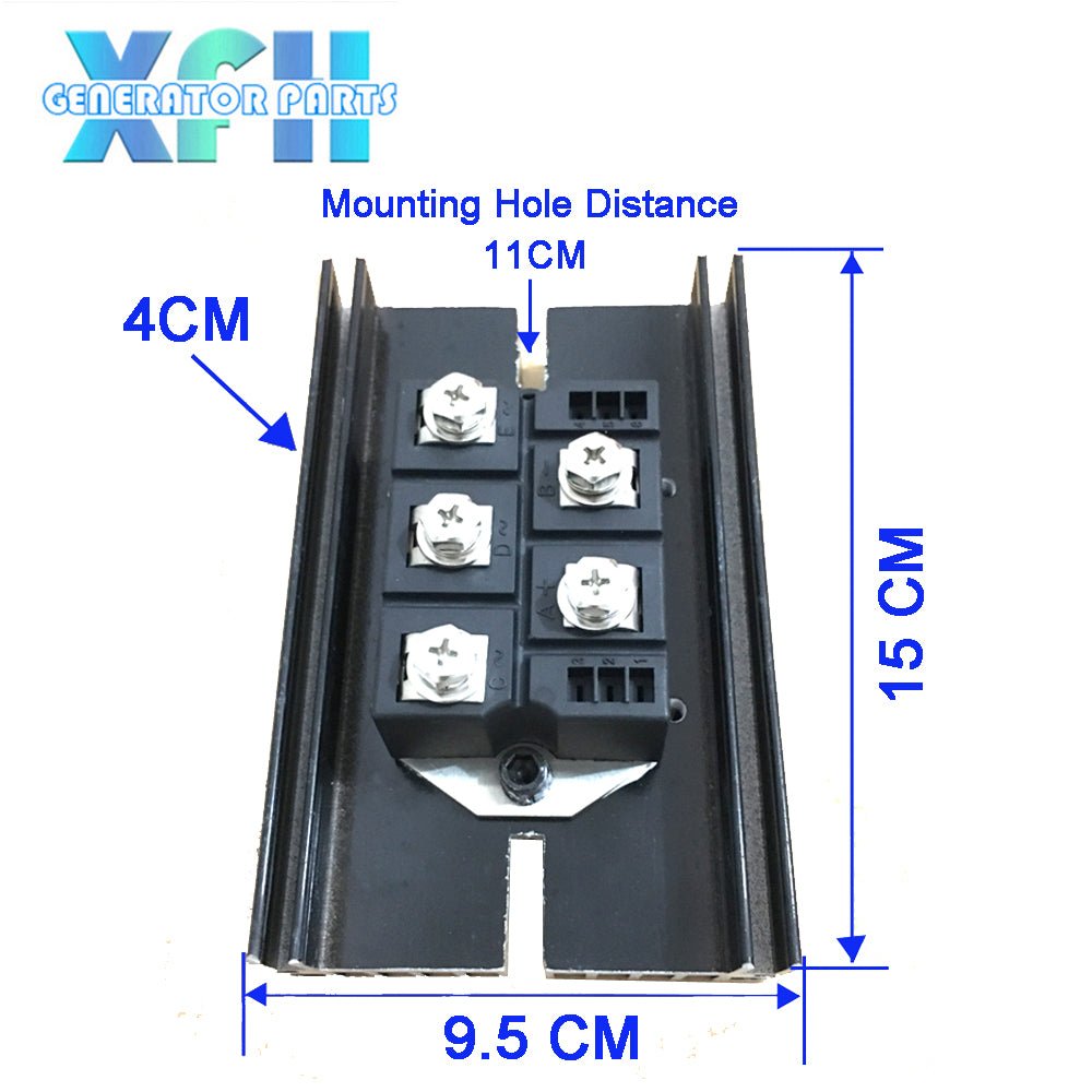 Three phase MDS150A MDS150A - 12 150amp generator rectifier Aluminum Heatsink 150A Diode Bridge Rectifier kit for generator Iron Pin power diode - XFH generator parts