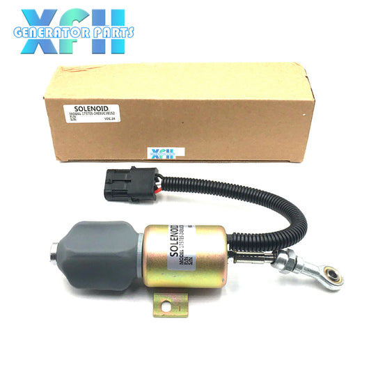 Fuel Engine Shut Off Solenoid 1757ES-12E8UC3B1S2 1757ES-24E8UC3B1S2 12V/24V Stop Solenoid Valve - XFH generator parts