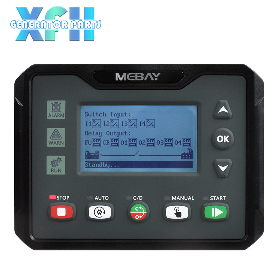 Mebay DC40S DC40SR Auto ATS Control Generator Controller Genset Control Module Panel 2.8 Inches LCD Screen