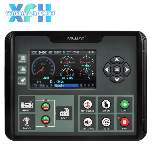 Mebay DC62D DC62DR 4.3 inches Colorful LCD Generator Control Module with RS485 Port AMF ATS Funtion