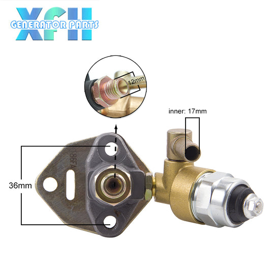 186FA 178F 188F 192F 195F Air Cooled Diesel Engine Electric Oil Pump Fuel Injection Pump Assembly With Solenoid Valve Generator Spare Parts