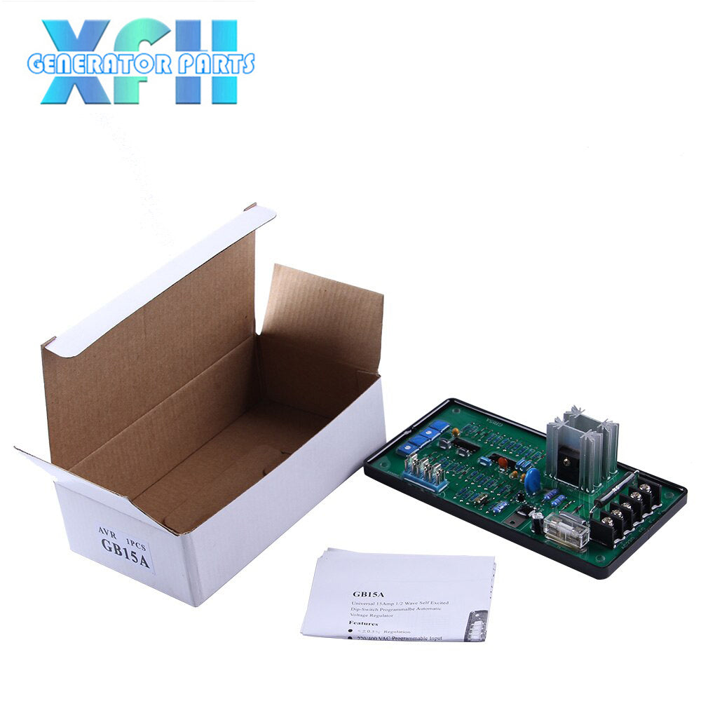 GB15A Universal 15Amp Wave Self Excited Dip Switch Programmable Automatic Voltage Regulator GB-15A