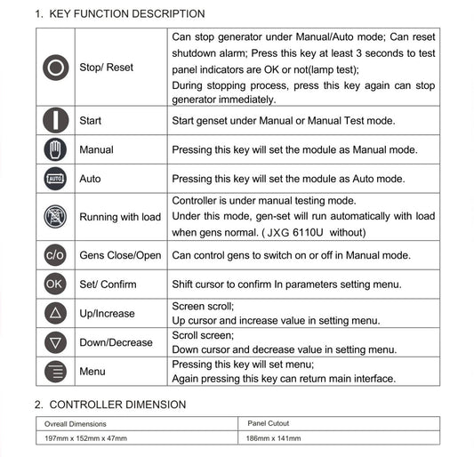 Smartgen HGM6120U HGM6110U Generator Controller Replacement LCD Display Auto Start Stop Control Panel Module 6120U 6110U Genset Part