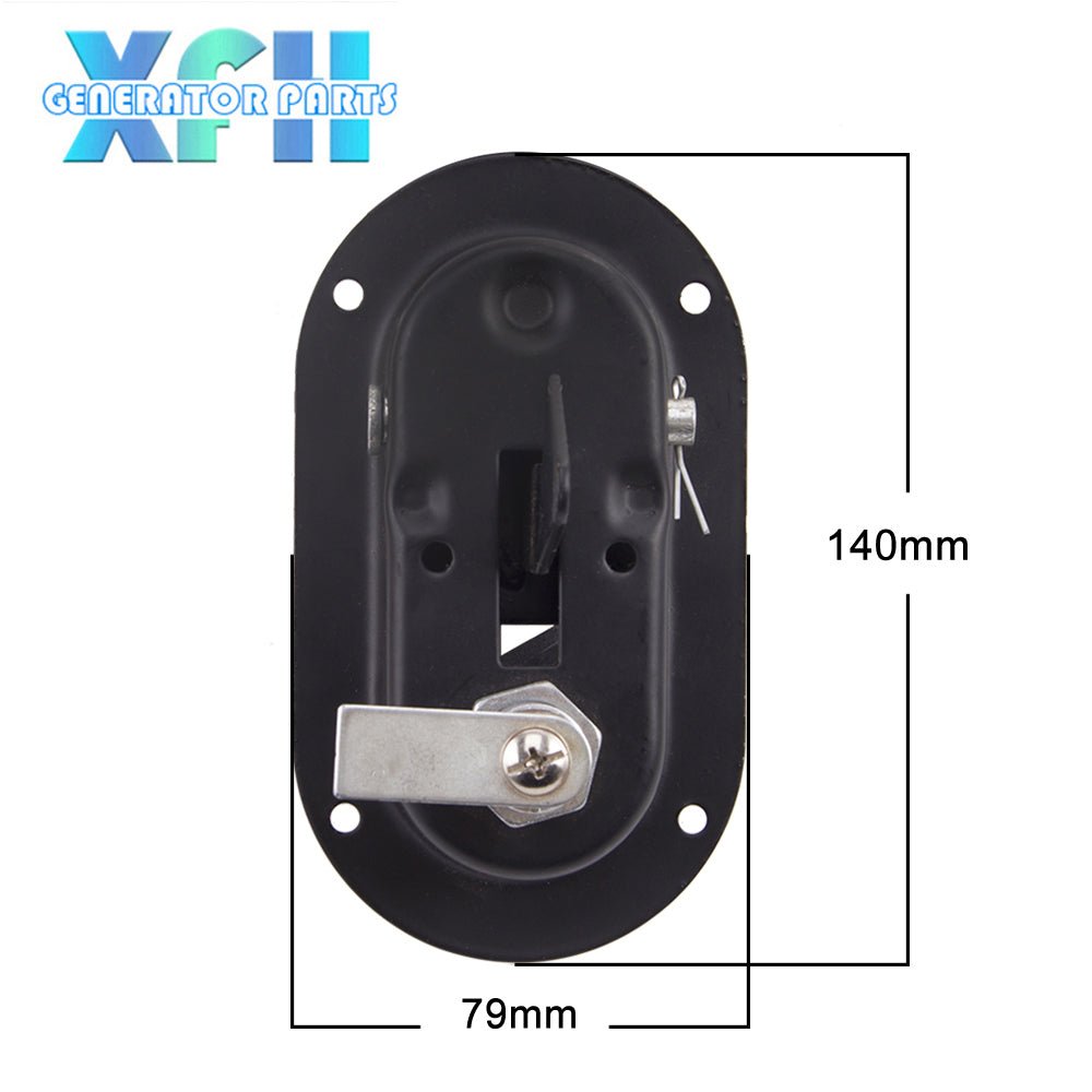 Black Diesel Electric Generator door Lock Semi Circle For Panel Lock With Key Silent Box Gensetr Set Accessories 140*79MM - XFH generator parts