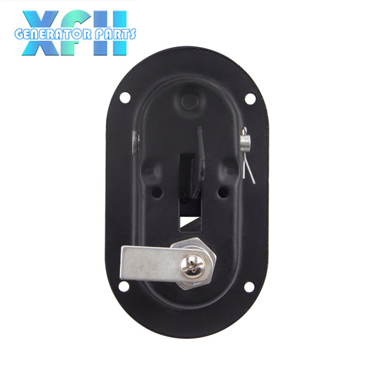Black Diesel Electric Generator door Lock Semi Circle For Panel Lock With Key Silent Box Gensetr Set Accessories 140*79MM