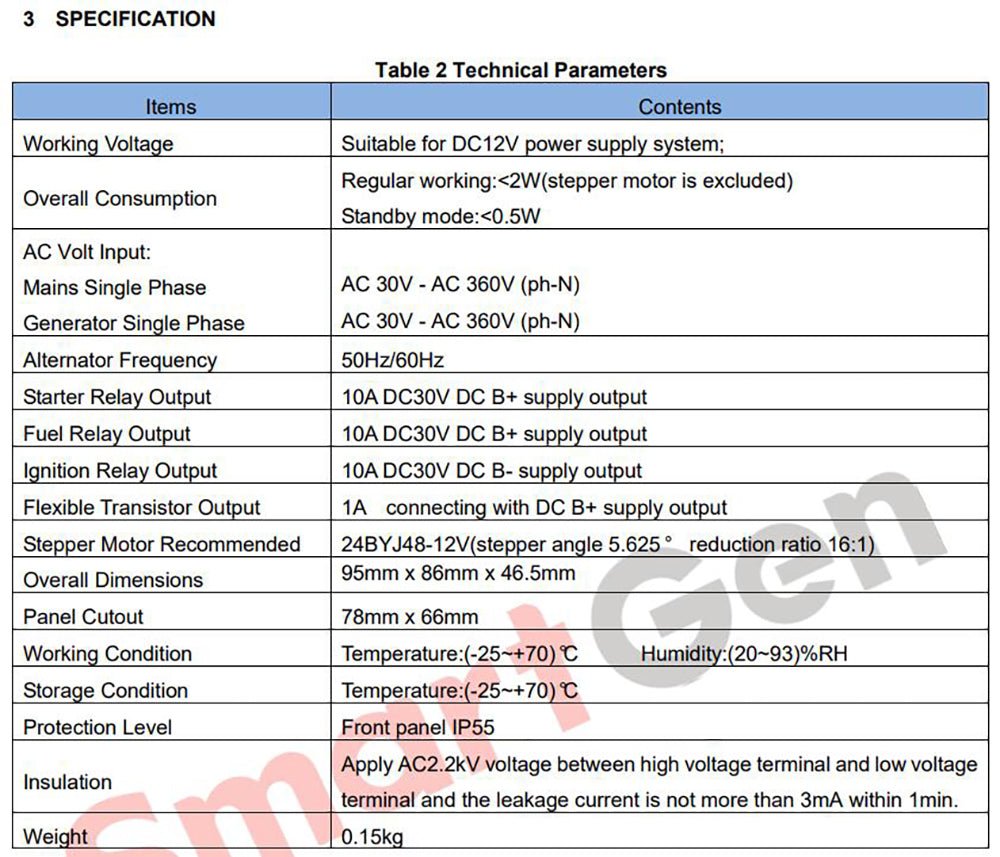 Smartgen MGC120 Small Genset Controller LED Display Auto Start Stop ATS Switching Control Panel Gasoline Generator Set Part - XFH generator parts