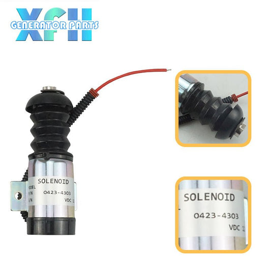0423 - 4303 24V Fuel Cutoff Solenoid Valve 0423 4303 Shut Off Stop Solenoid for Diesel Engine - XFH generator parts