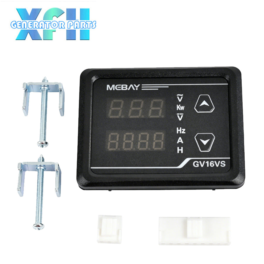 MEBAY Multifunctional Genset Panel Meter GV16VS 1 Relay Output 2-channel Switch Input