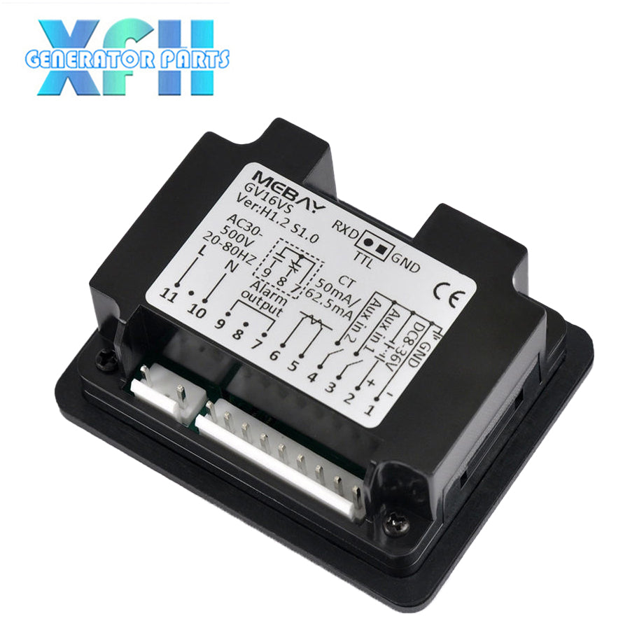 MEBAY Multifunctional Genset Panel Meter GV16VS 1 Relay Output 2-channel Switch Input