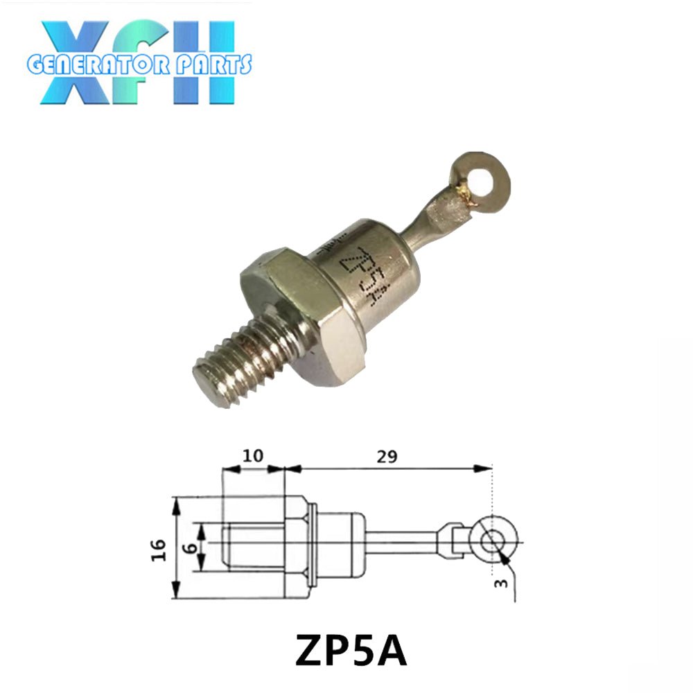 1000V 1600V Spiral Rectifier Diode ZP5A ZP10A ZP20A ZP30A ZP50A ZP100A ZP200A ZP300A Rectifier Thyristor (Positive) 5A 10A 20A 30A 50A 100A 200A 300A - XFH generator parts
