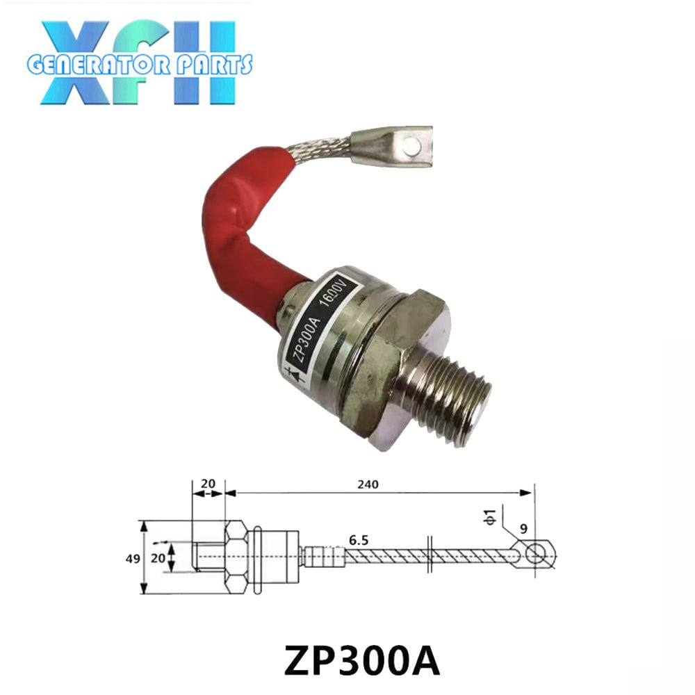 1000V 1600V Spiral Rectifier Diode ZP5A ZP10A ZP20A ZP30A ZP50A ZP100A ZP200A ZP300A Rectifier Thyristor (Positive) 5A 10A 20A 30A 50A 100A 200A 300A - XFH generator parts