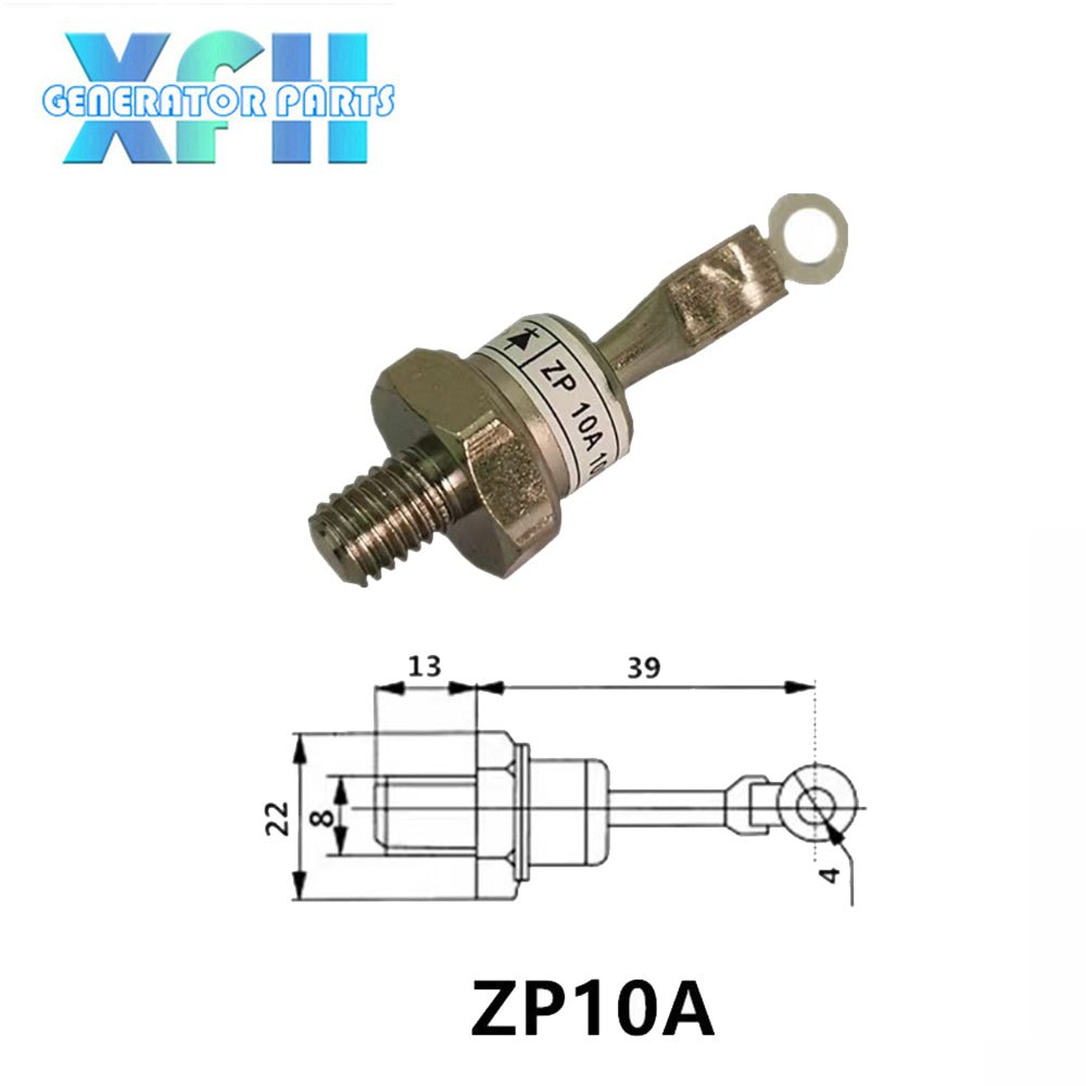 1000V 1600V Spiral Rectifier Diode ZP5A ZP10A ZP20A ZP30A ZP50A ZP100A ZP200A ZP300A Rectifier Thyristor (Positive) 5A 10A 20A 30A 50A 100A 200A 300A - XFH generator parts