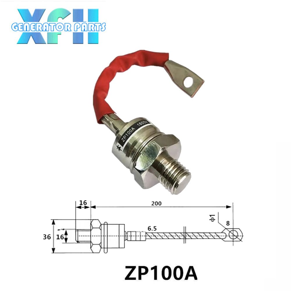 1000V 1600V Spiral Rectifier Diode ZP5A ZP10A ZP20A ZP30A ZP50A ZP100A ZP200A ZP300A Rectifier Thyristor (Positive) 5A 10A 20A 30A 50A 100A 200A 300A - XFH generator parts