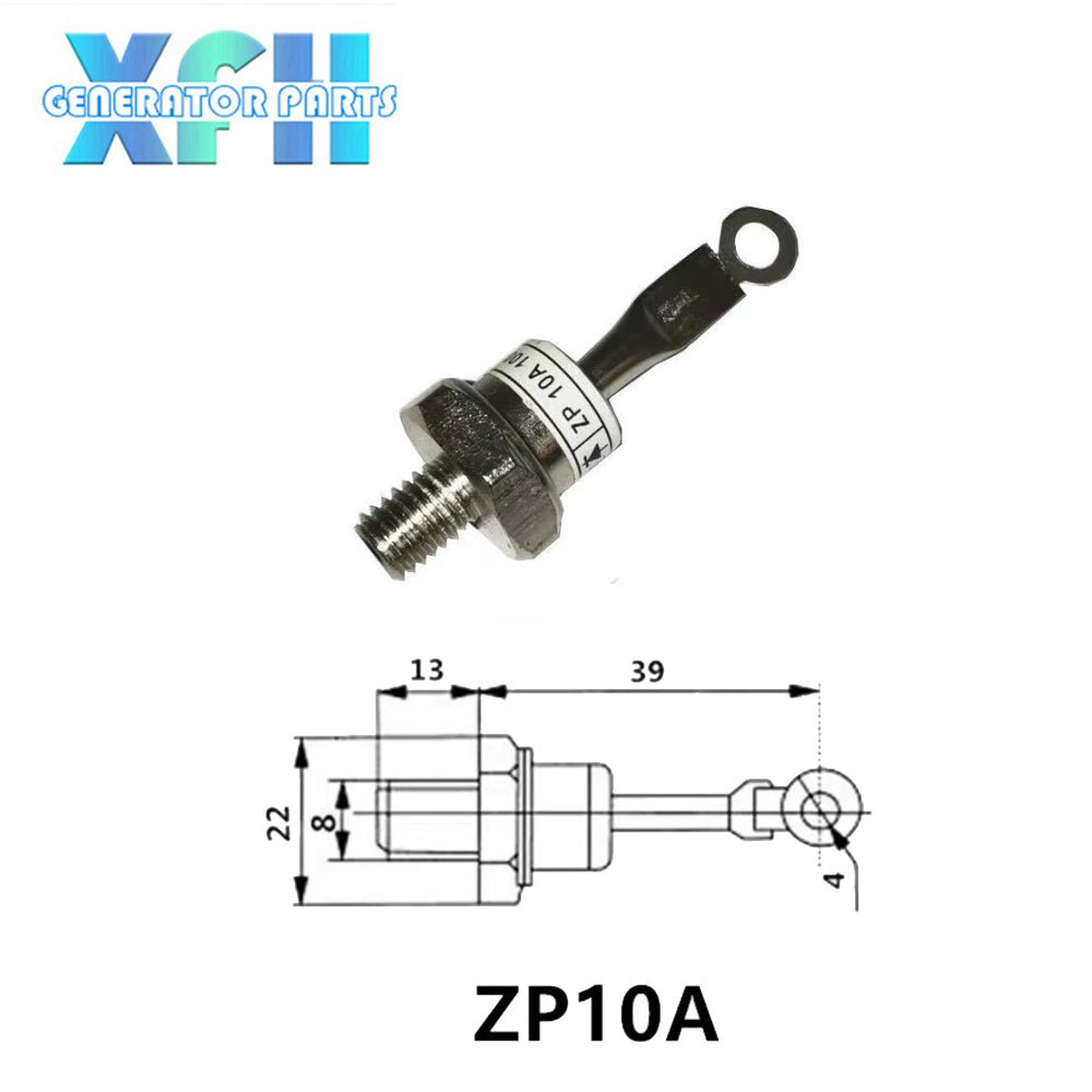 1000V 1600V Spiral Rectifier Diode ZP5A ZP10A ZP20A ZP30A ZP50A ZP100A ZP200A ZP300A Rectifier Thyristor (Reverse) 5A 10A 20A 30A 50A 100A 200A 300A - XFH generator parts