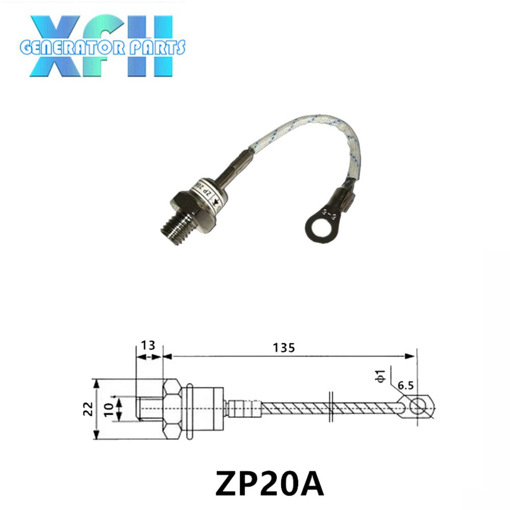 1000V 1600V Spiral Rectifier Diode ZP5A ZP10A ZP20A ZP30A ZP50A ZP100A ZP200A ZP300A Rectifier Thyristor (Reverse) 5A 10A 20A 30A 50A 100A 200A 300A - XFH generator parts