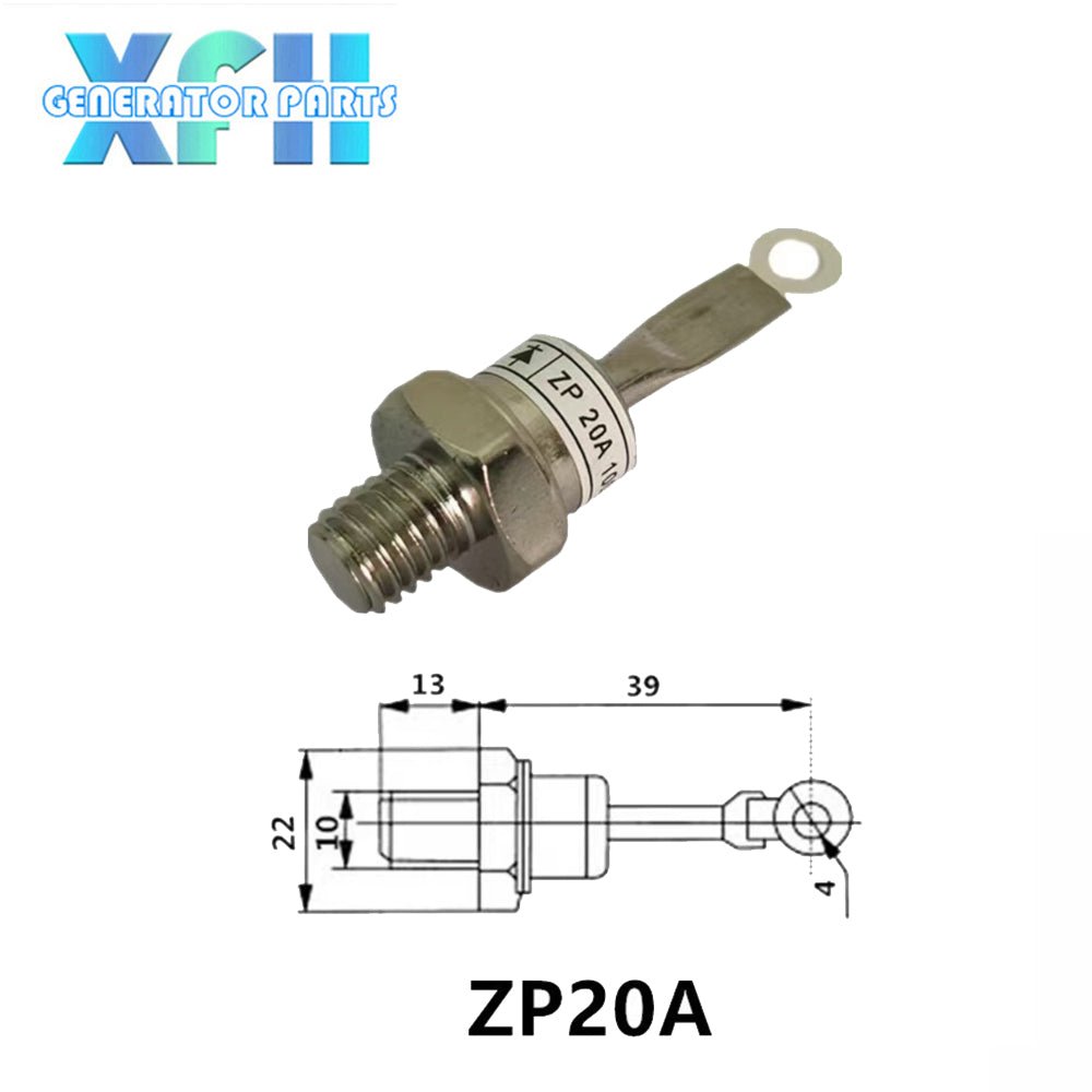 1000V 1600V Spiral Rectifier Diode ZP5A ZP10A ZP20A ZP30A ZP50A ZP100A ZP200A ZP300A Rectifier Thyristor (Reverse) 5A 10A 20A 30A 50A 100A 200A 300A - XFH generator parts
