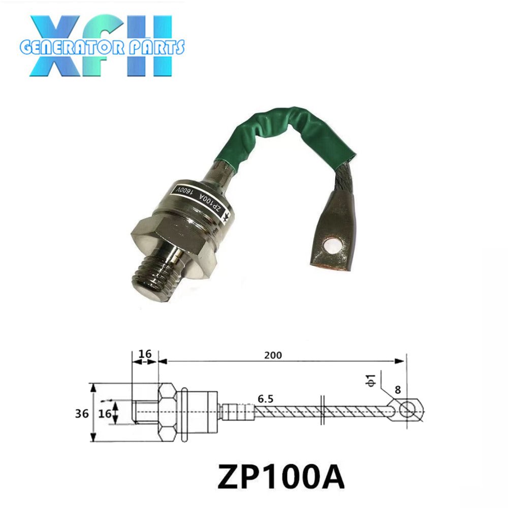1000V 1600V Spiral Rectifier Diode ZP5A ZP10A ZP20A ZP30A ZP50A ZP100A ZP200A ZP300A Rectifier Thyristor (Reverse) 5A 10A 20A 30A 50A 100A 200A 300A - XFH generator parts