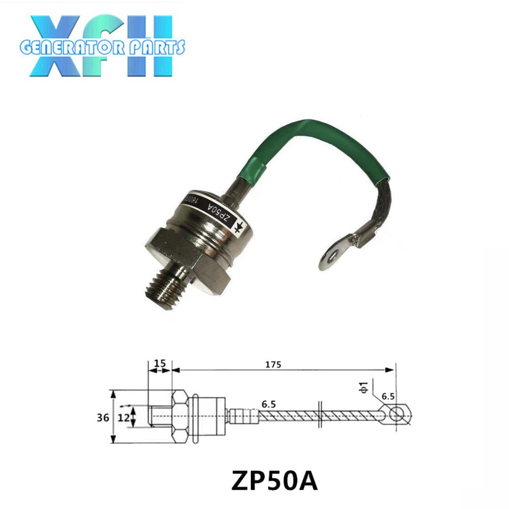 1000V 1600V Spiral Rectifier Diode ZP5A ZP10A ZP20A ZP30A ZP50A ZP100A ZP200A ZP300A Rectifier Thyristor (Reverse) 5A 10A 20A 30A 50A 100A 200A 300A - XFH generator parts