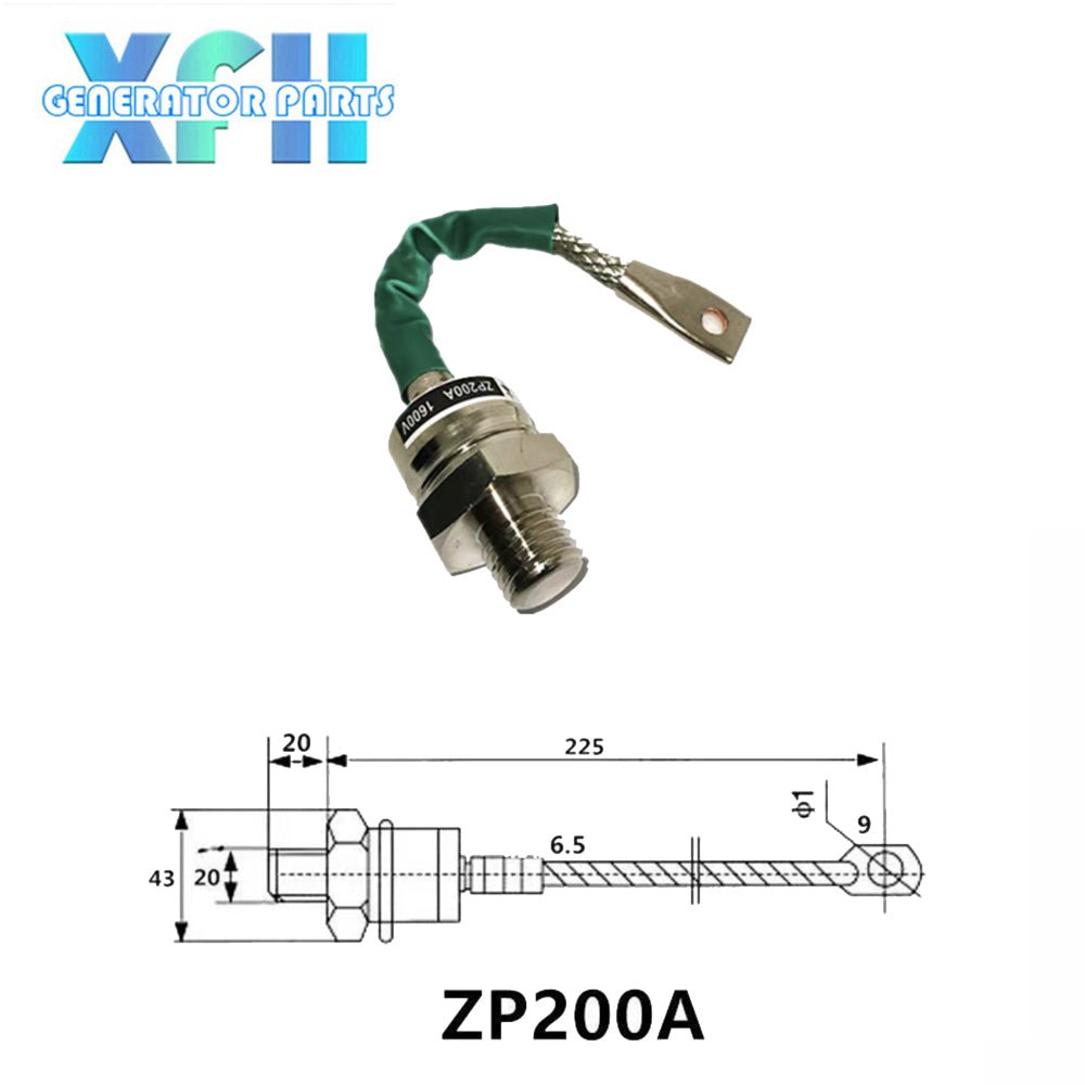 1000V 1600V Spiral Rectifier Diode ZP5A ZP10A ZP20A ZP30A ZP50A ZP100A ZP200A ZP300A Rectifier Thyristor (Reverse) 5A 10A 20A 30A 50A 100A 200A 300A - XFH generator parts