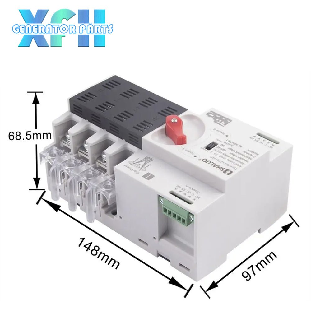 100A 4P 2P ATS Generator Dual Power Automatic Transfer Switch Module Circuit Breakers Switches Electric Generator Parts - XFH generator parts