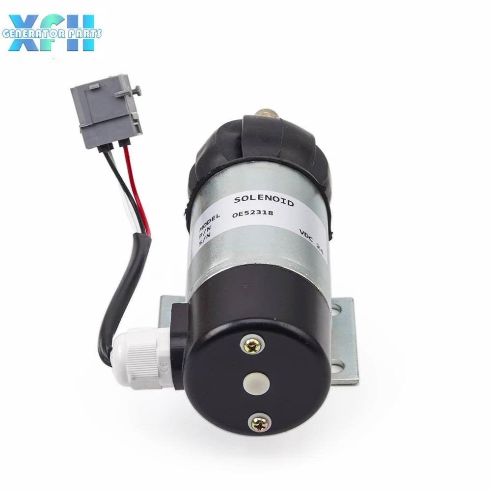 12V 24V OE52318 Engine Fuel Shutdown Solenoid Valve For Perkins 2006 3008 Series Volvo Penta 872825 873754 1830592 872458 881969 - XFH generator parts