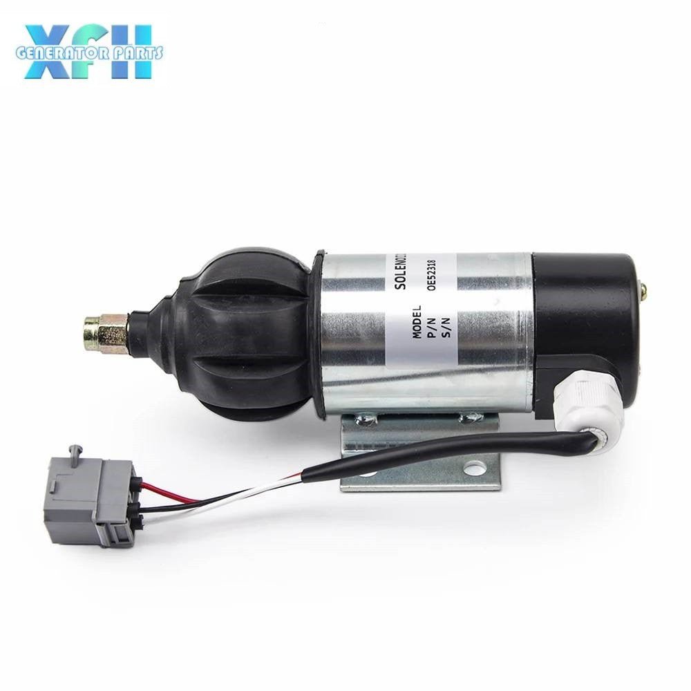 12V 24V OE52318 Engine Fuel Shutdown Solenoid Valve For Perkins 2006 3008 Series Volvo Penta 872825 873754 1830592 872458 881969 - XFH generator parts