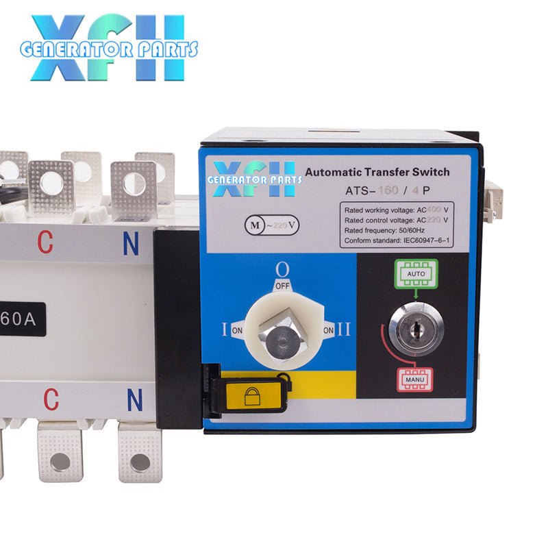 160A ATS 4P Dual Power Auto Transfer Switch for Generator (3P Also Available) - XFH generator parts
