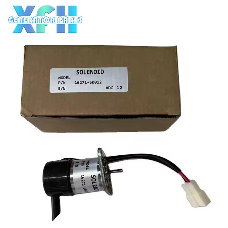 16271 - 60012 Shutoff Solenoid Valve For Kubota R310 BX23D BX2200D ZD28 D1105 12V 052600 - 4150 052600 - 4151 - XFH generator parts