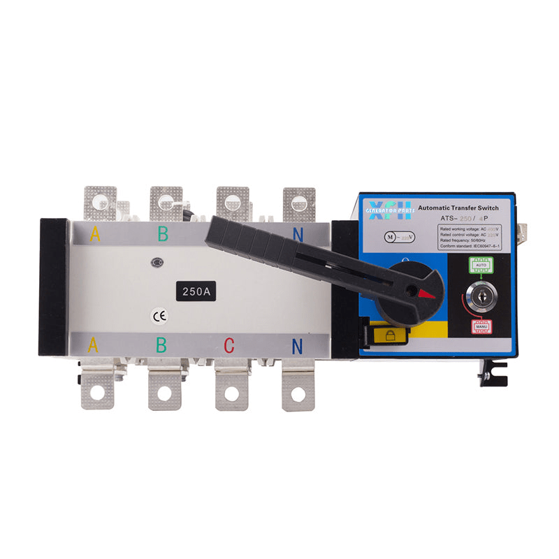 3P 4P ATS 400A 630A 800A 1000A 1250A 1600A 2000A 2500A 3200A Dual Power Automatic Transfer Switch Universal 220V AC Diesel Generator Part Electric Circuit Breaker Switch - XFH generator parts