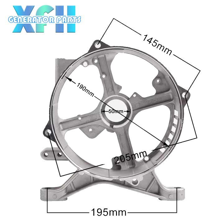 5KW 8KW GX390 Engine Motor Bracket Rear End Cover 178F 186F 188F 190F 192F Aluminum Rear Bracket For Gasoline Diesel Generator - XFH generator parts