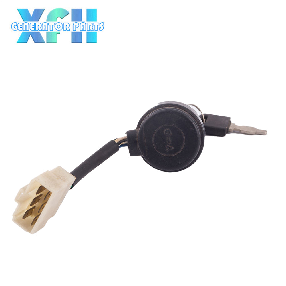 Diesel Generator Parts 5 Wires Electric Start Switch Key Lock