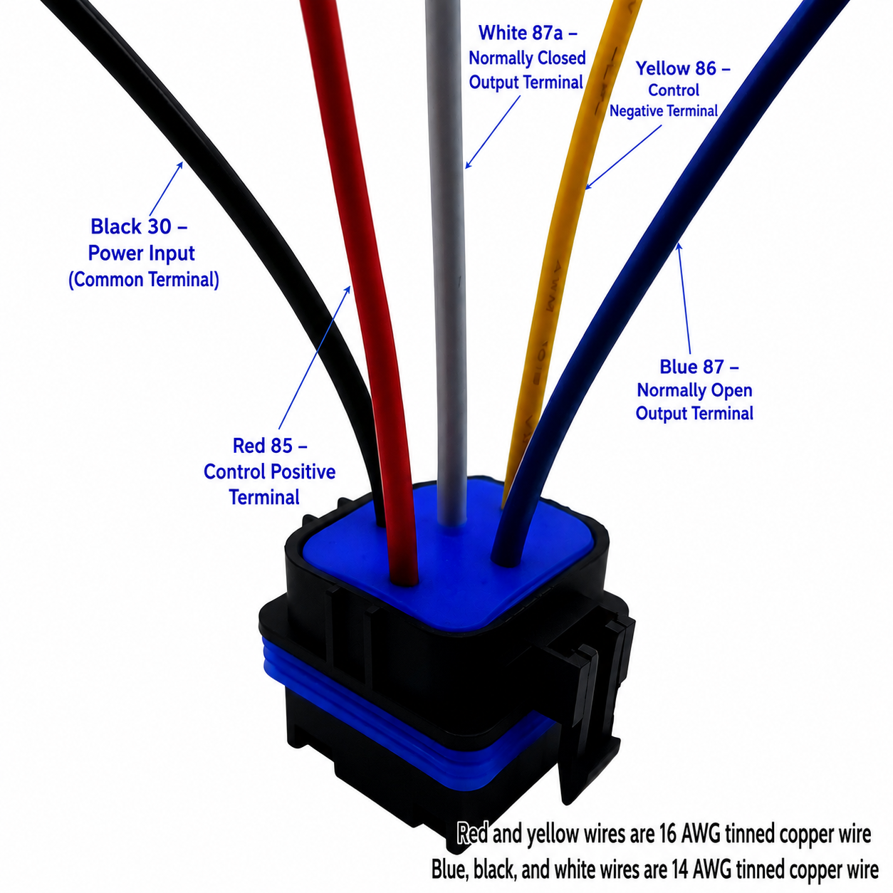 40A  80A 4 pin / 5 pin 12V / 24V Socket NO/NC Waterproof Automotive Relay for Headlight Air Conditioner Fan & Horn