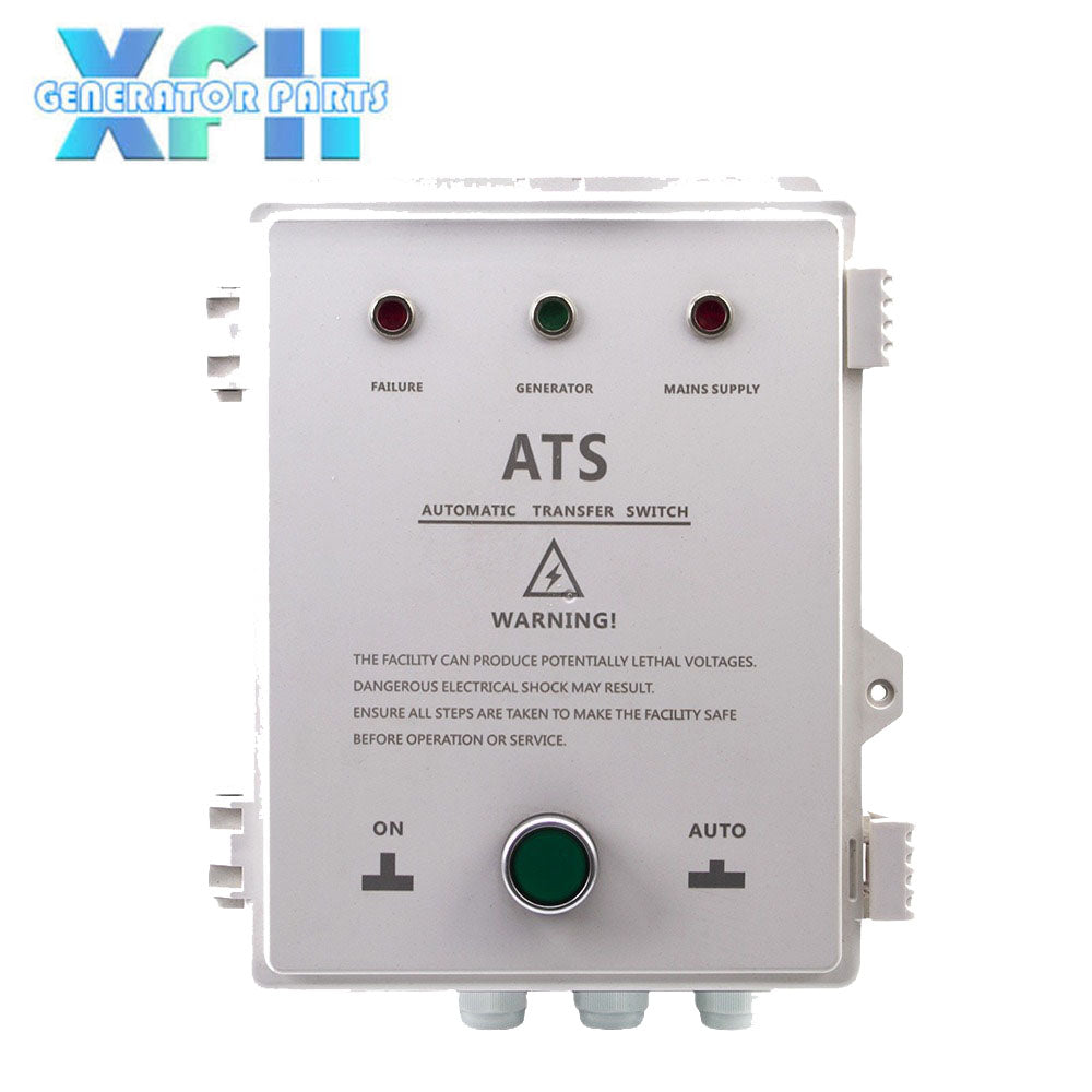 Small Gasoline Engine diesel Engine 5KW 8KW Dual Power Switch 380V 4P ATS Control Box 220V 2P