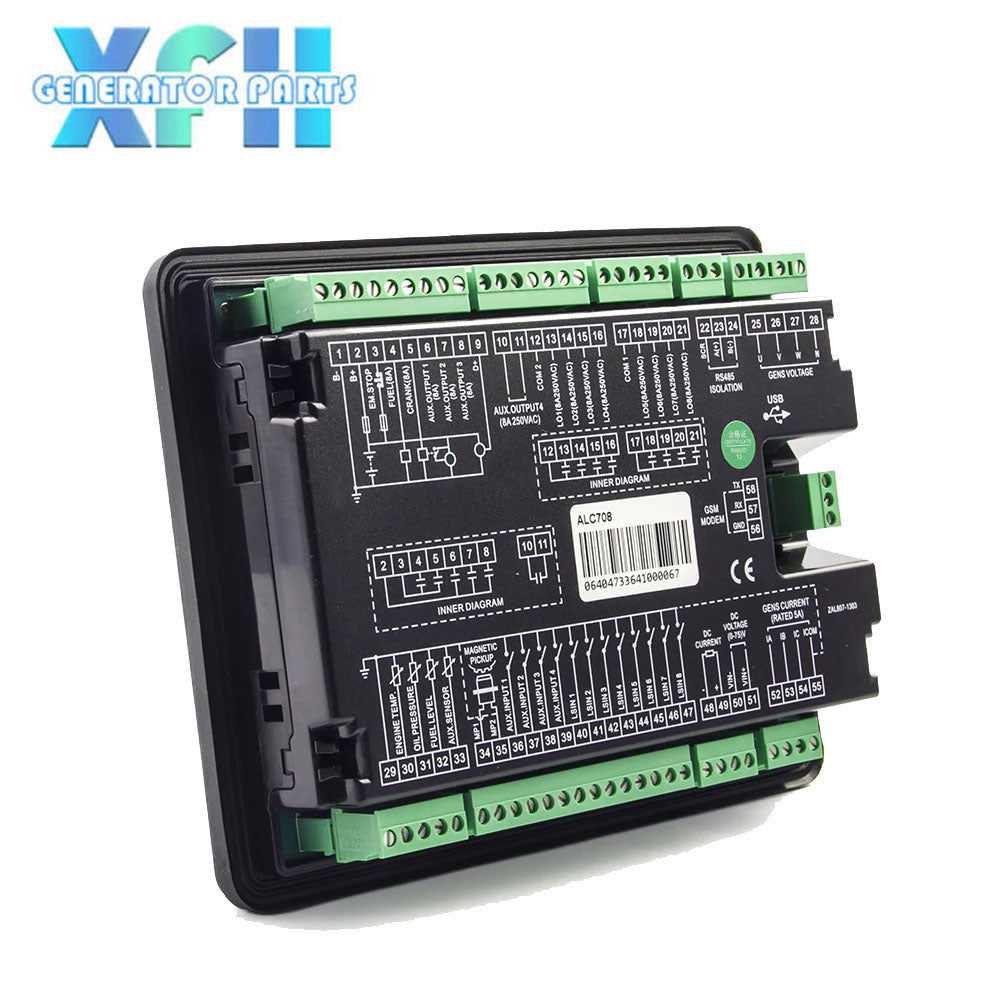 Smartgen ALC704 ALC708 Light Tower Controller Timing Remote Start Stop Monitor Control Panel for Genset