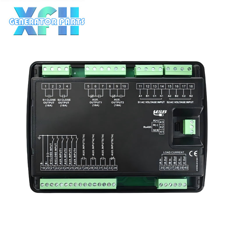 ATS700 Diesel Generator ATS Controller Intelligent Dual Power Supply Synchronous Switch Control Module RS485 Interface