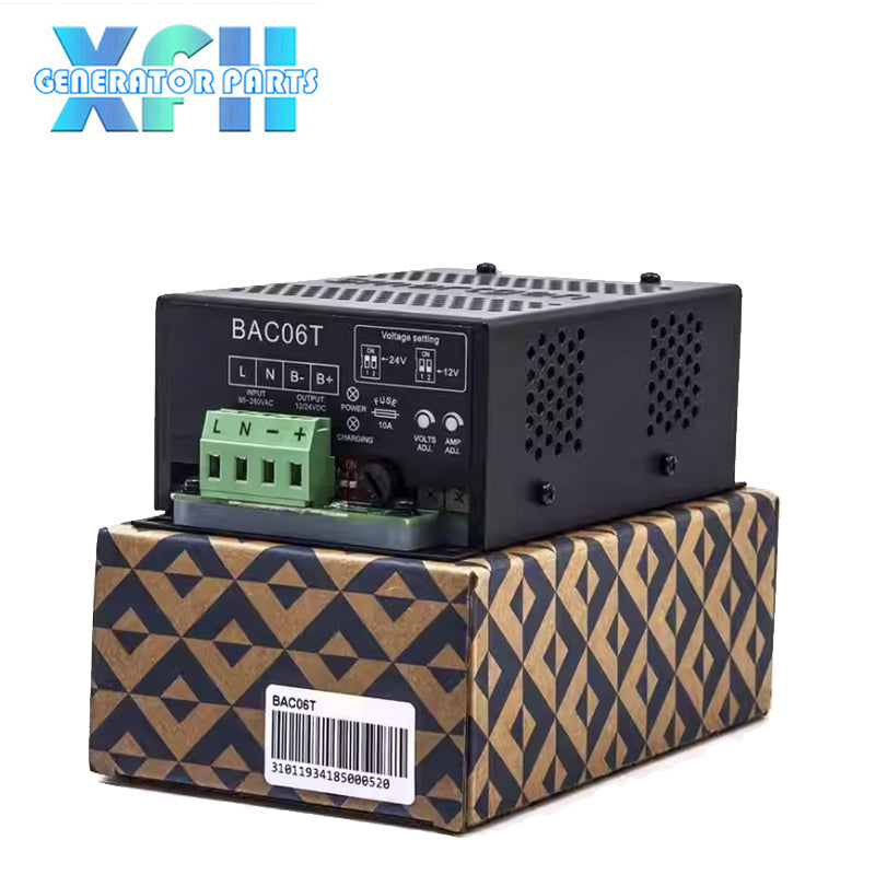 Smartgen BAC06T 6A / 3A Automatic Intelligent Battery Charger for Generators 12V / 24V Float Charging