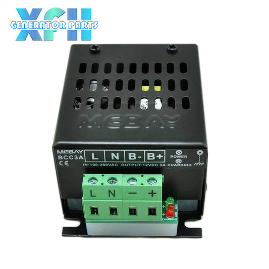 Mebay Generator Float Charging Battery Charger BCC3A 12V 3A Genset Battery Charger